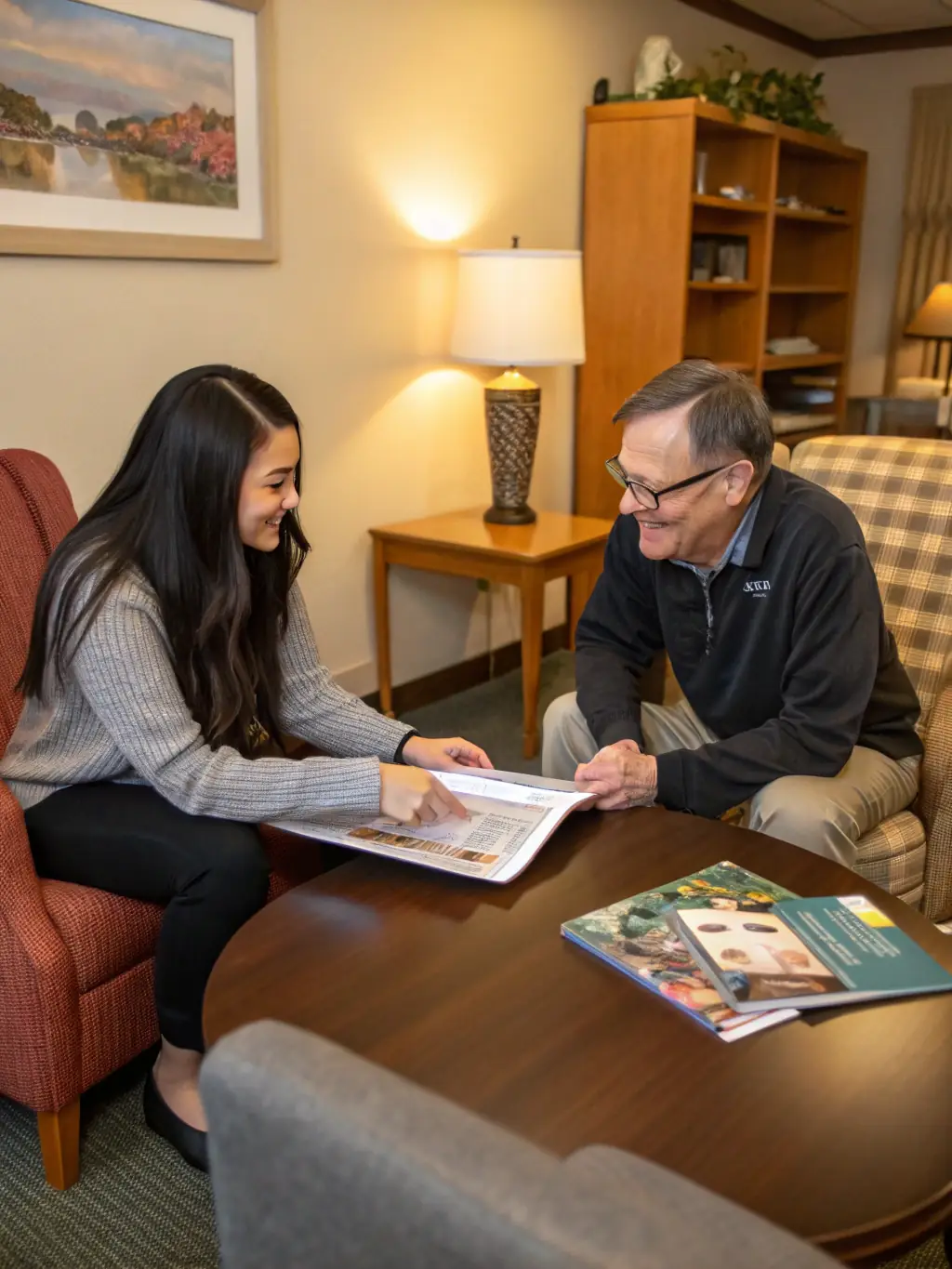 An image of an artist receiving career advice from a mentor, illustrating the personalized career guidance offered by DUO DES VOIX LIEES.